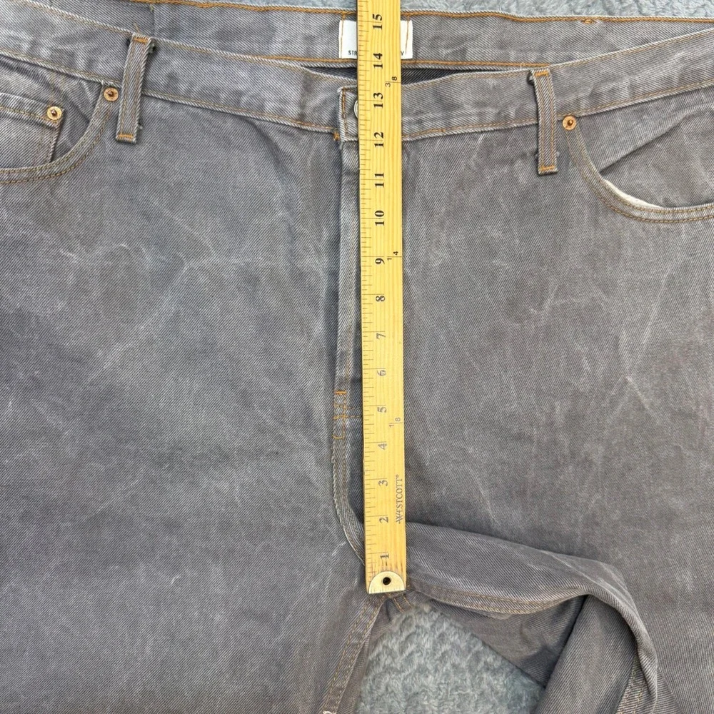 Levi's 501 Jeans Mens 46x23 Straight Wide Leg Grey Cotton Button Fly Vintage 00s
